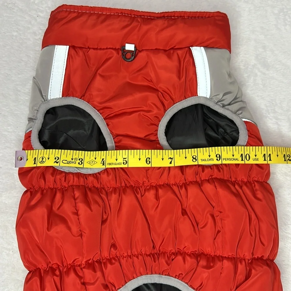 Winter Dog Coat 2XL Red and Gray